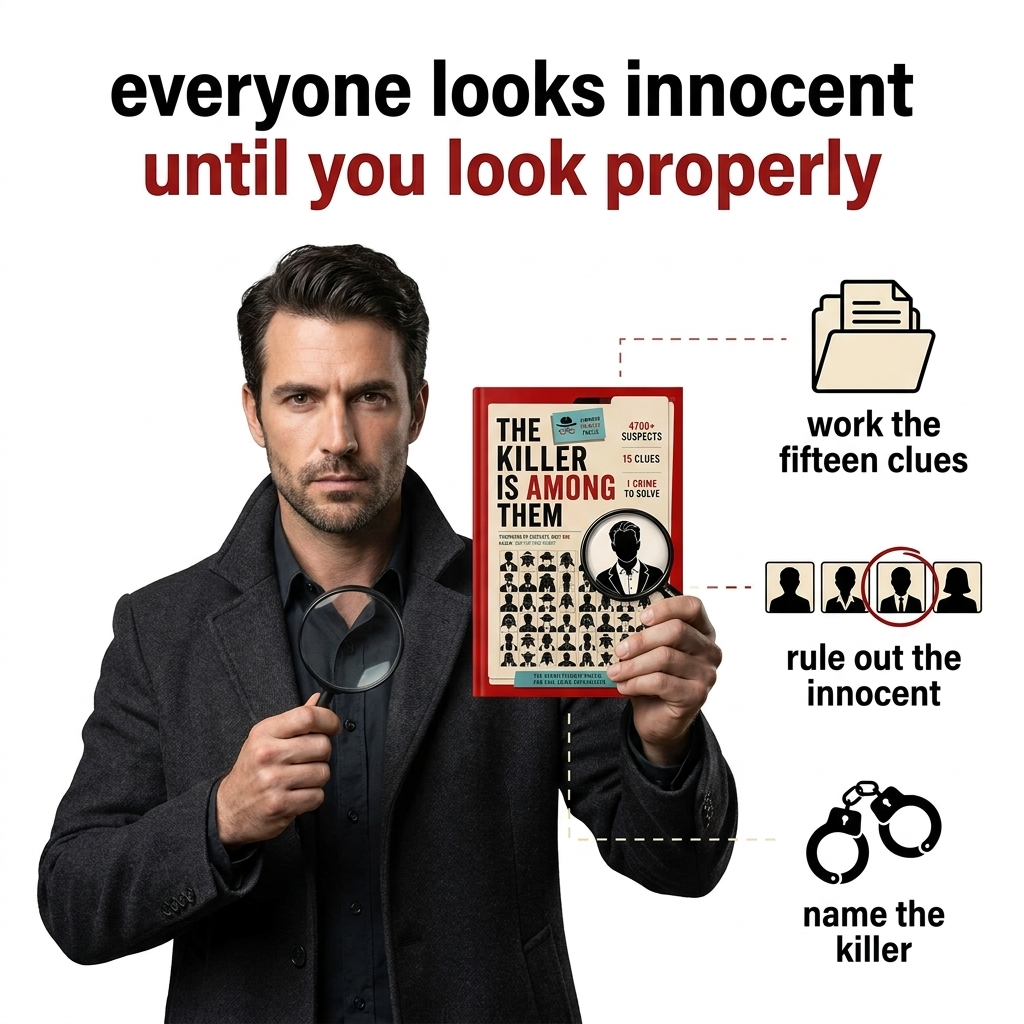 The Killer Is Among Them - Murder Mystery Puzzle Book