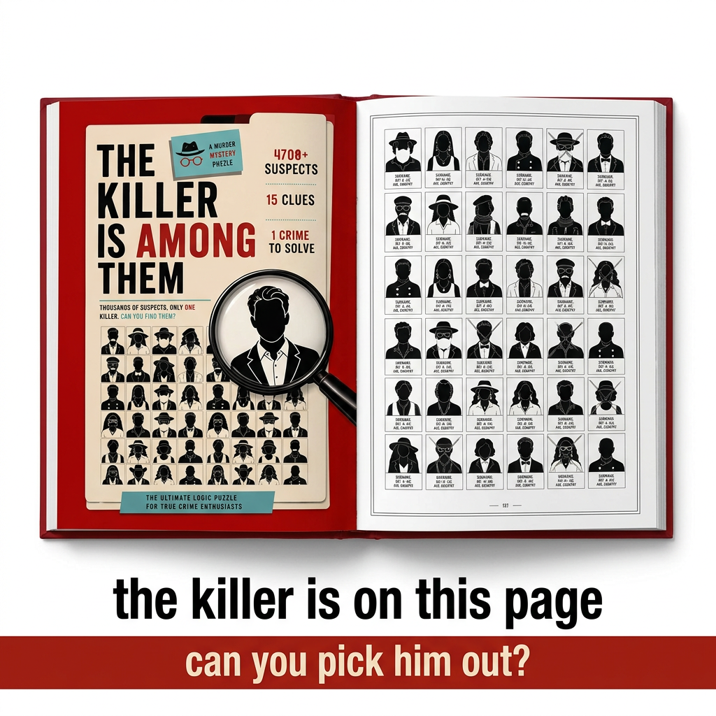 The Killer Is Among Them - Murder Mystery Puzzle Book