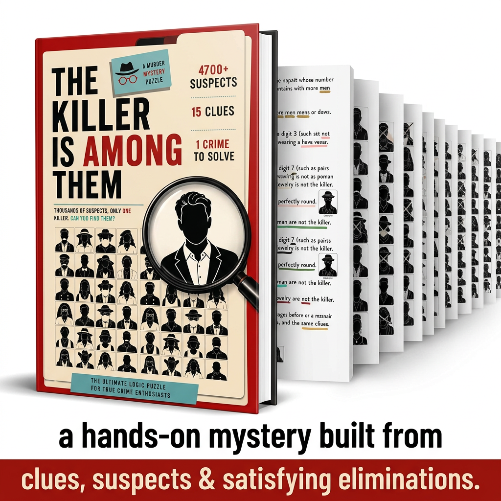 The Killer Is Among Them - Murder Mystery Puzzle Book